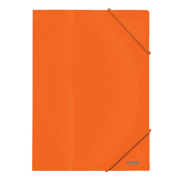 Dohe Carpeta de Gomas con Tres Solapas - 600 Micras - Fabricada en Polipropileno Opaco Cristal - Cierre con Gomas Redondas · Pack de 10 uds.