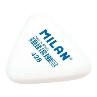 Milan 428 Goma Triangular Gruesa - Tipo Miga de Pan - Caucho Sintetico - Color Blanco · Pack de 28 uds.