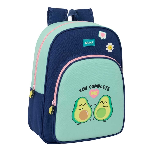 Safta Mr. Wonderful Estrella Mochila Infantil - Portabotellas - Bolsillo Frontal - Adaptable a Carro - Hombreras Acolchadas - 26x34x11cm - Color Turquesa Claro