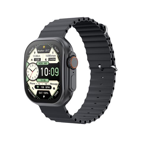 XO M11 Ultra Reloj Inteligente Smartwatch Pantalla Cuadrada 2,01" Curva - Llamadas BT - NFC - Multideporte - Tensiometro, Pulsometro y Control de Oxigeno - Cargador Magnetico - Color Negro