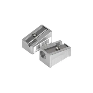 Milan Sacapuntas Triangular de 1 Orificio - Cuchilla de Acero al Carbono - Fabricado en Aluminio · Pack de 20 uds.