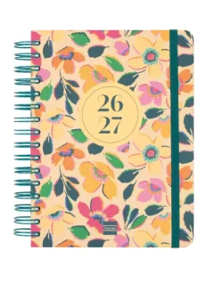 Finocam Cosmo Cart Agenda Escolar 26/27 - 1 Dia por Pagina - Formato 4º - 155x212mm - Tapas de Carton Forrado - Papel de 80g/m2 - Espiral Metalica - Esquinas Microperforadas - Multicolor