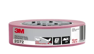 3M Cinta de Enmascarar para Superficies Delicadas - 30mm x 50m - Color Rosa