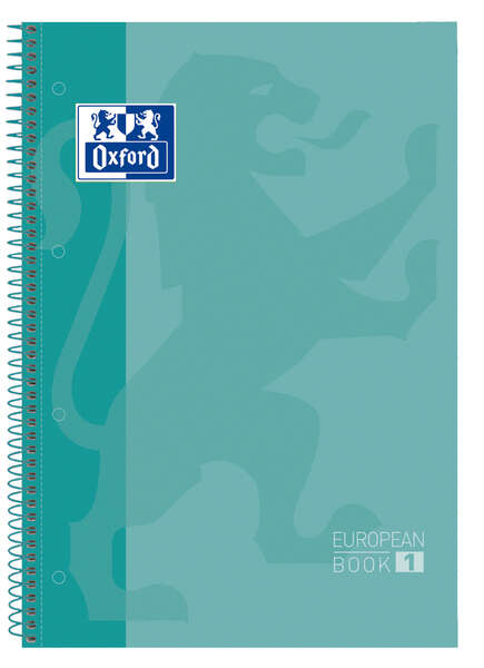 Oxford School Classic A4+ Europeanbook - Tapa Extradura - 80 Hojas - Color Ice Mint · Pack de 5 uds.