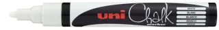 Uni-ball PWE-5M Marcador de Tiza Liquida - Punta Conica 1.8-2.5mm - Borrado en Humedo - Resistente a la Lluvia - Color Blanco · Pack de 6 uds.