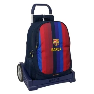 Safta F.C.Barcelona 1ª Equipacion 26/27 Mochila con Carro Evolution - Extraible - 22.5L - Portabotellas - Doble Tirador - Asa de Mano - Espalda Acolchada Antisudor - 32x44x16cm - Color Azul