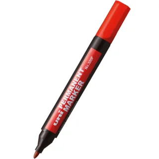 Uni-ball 320F Marcador Permanente - Punta Conica - Ancho de Trazo 1-3mm - Resistente al Agua - Sin Xileno - Color Rojo · Pack de 12 uds.