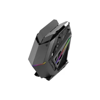 Mars Gaming MC-TITAN Caja Torre ATX - Ventanas Laterales de Cristal Templado - Iluminacion ARGB - Hub de Iluminacion con Mando a Distancia - 7 Ranuras de Expansion - Color Negro
