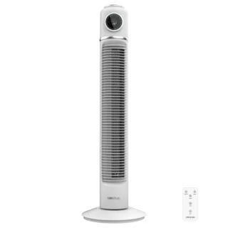 Cecotec EnergySilence 1090 Skyline Retro Smart Ventilador de Torre de 32" de Altura - 40W - Mando a Distancia - Pantalla LED - Tactil - 3 Velocidades - Temporizador - Oscilacion de 72º - Col