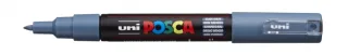 Posca PC-1M Marcador de Pintura Base al Agua - Punta de Poliester Conica 0.7mm - Linea Fina - Resistente a la Luz - Color Gris Pizarra · Pack de 6 uds.