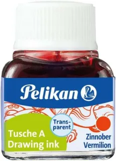 Pelikan Tinta China 523 10ml N.3 - Botella de 10ml - Ideal para Dibujo y Caligrafia - Color Bermellon