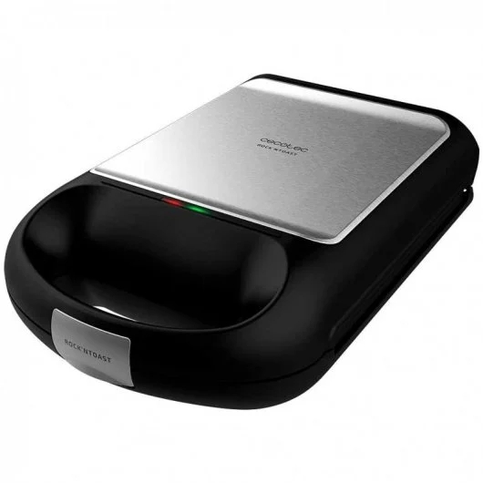 Cecotec Rock’nToast Family Sandwichera 1500W - Capacidad para 4 Sandwiches - Revestimiento Antiadherente - Rapidez de Calentamiento - Acero Inoxidable