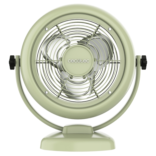 Cecotec EnergySilence 800 RetroDesk Ventilador de Sobremesa con 3 Aspas - 20W - Diametro de 20cm - Inclinacion Ajustable - 2 Velocidades - Elegante y Minimalista - Base Segura y Estable - Co