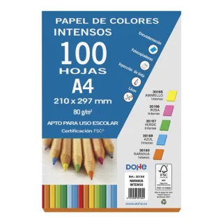 Dohe Papel Multifuncion de 80g - Apto para Fotocopiadoras, Impresoras Laser y Chorro de Tinta - Color Naranja
