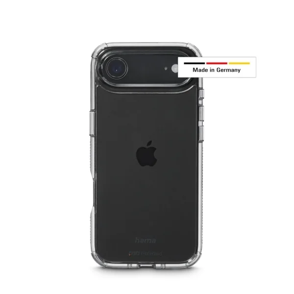 Hama Extreme Protect Funda para iPhone Air - Antideslizante - Policarbonato - Proteccion D3O - Bordes Elevados - Color Transparente
