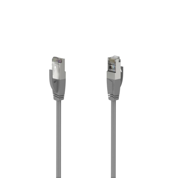 Hama Essential Cable de Red UTP RJ45 Cat-5e - Longitud 3m- Velocidad hasta 1Gbps - Blindado - Color Gris