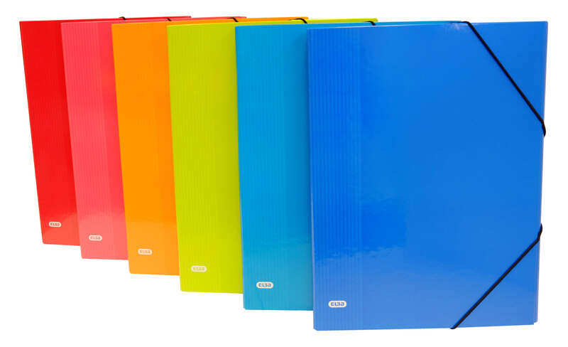 Elba Color Life Clasificador Tamaño Folio con 12 Separadores - Lomo de 25mm - Con Solapa y Cierre de Gomas - Resistente y Duradero - Colores Surtidos · Pack de 12 uds.