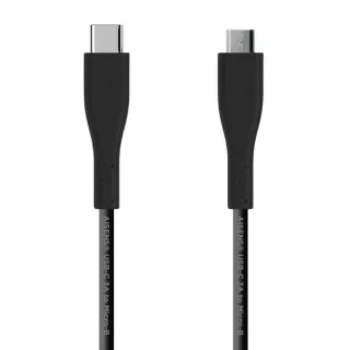 Aisens Cable USB 2.0 3A - Tipo USB-C/M-Micro B/M - 1.0m - Color Negro