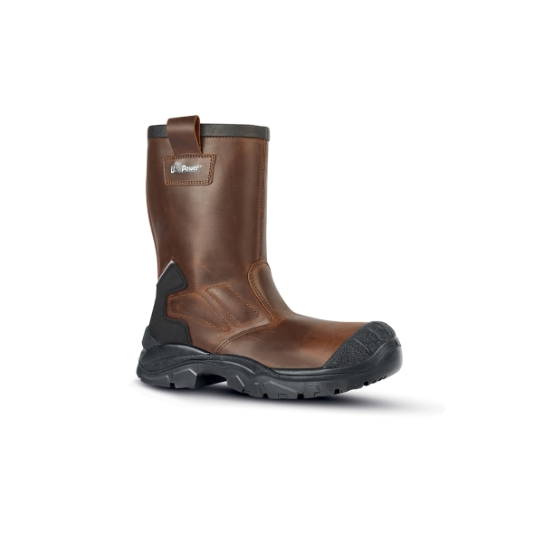 Upower Alaska UK S Calzado de Seguridad Botines - Talla 38 - Empeine Piel Pull-Up Hidrofugo, Forro Lana Ecologica, Puntera AirToe Composite, Antiperforacion, Antideslizante, Proteccion S3S C