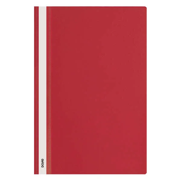Dohe Dosier con Fastener de Polipropileno - Tamaño Folio - Cubierta Transparente y Trasera Opaca - Ideal para Organizar Documentos · Pack de 10 uds.