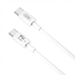 XO NBQ190 Cable de Carga - Soporta hasta 60W - USB-C a USB-C - Longitud 2m - 5-20V - Color Blanco