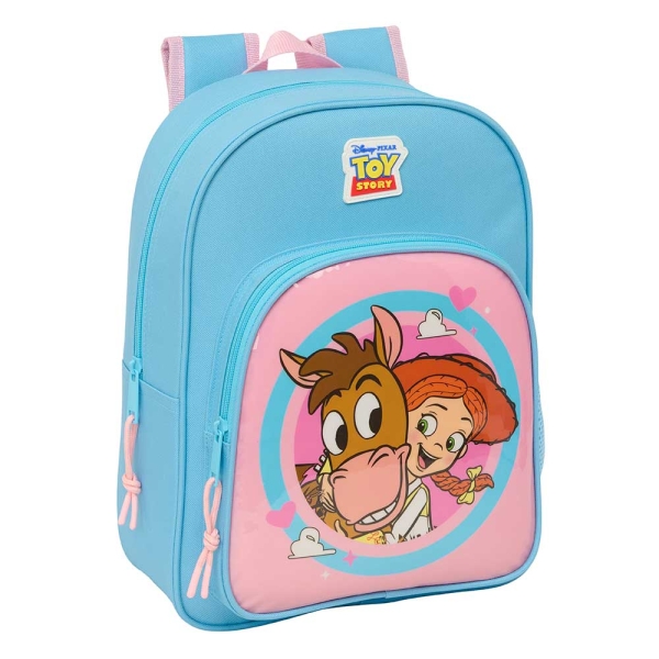 Safta Jessie Mochila Infantil - Adaptable a Carro - Portabotellas - Hombreras Ergonomicas - Bolsillo Frontal - 10L - 260x110x340mm - Color Azul Claro