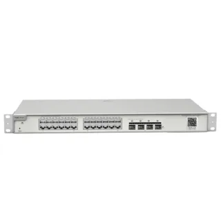 Ruijie RG-NBS5100-24GT4SFP Switch Gestionado - Montaje en Rack 1U - 24 Puertos Ethernet hasta 1Gbps - 4x SFP hasta 1Gbps - Enrutamiento Estatico - Gestion Remota - Color Acero