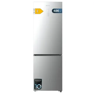 Cecotec Bolero CoolMarket Combi 456 Inox E Frigorifico Combi - Capacidad 456L - Compresor Inverter - Congelacion Ultrarapida - Silencioso - Frio Envolvente - Clase E - 201x59.5cm - Color Ace