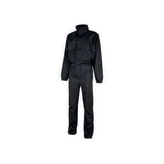 Upower Roma Mono de Trabajo con Tejido Policoton Mechanical Stretch - Talla 2XL - Multiples Bolsillos, Cintura y Puños Elasticos, Rodillas Preformadas, Triple Costura - Color Negro Carbon