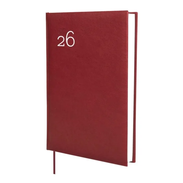 Finocam Dynamic Milano Agenda Profesional - Anual 2026 - Tapa Dura Acolchada - Formato Y11 - 168x32x245mm - 1 Dia por Pagina - Color Burdeos