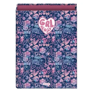 Dohe Girl Power Carpeta con 4 Anillas de 40mm - Formato Folio - Guardas Impresas - Cubierta de Carton Plastificado - 26x34x6cm - Multicolor