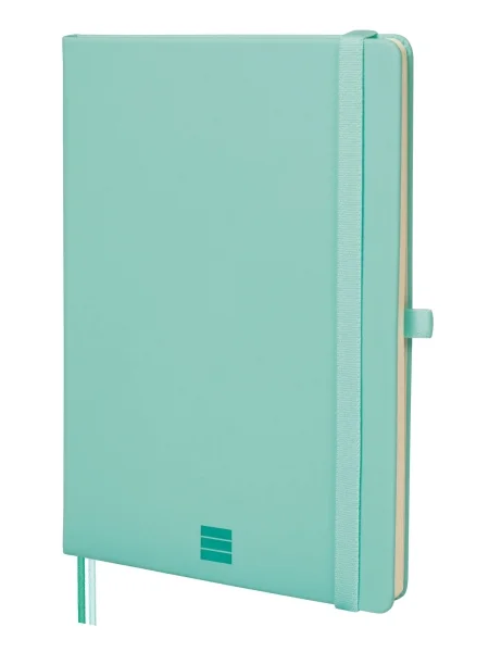 Finocam Nexo Cuaderno de Tapa Dura - 72 Hojas - Formato A5 - 148x210mm - Papel Crema de 80g/m2 - Liso - Bolsillo Interior - Cierre con Goma - Hojas Microperforadas - Color Turquesa