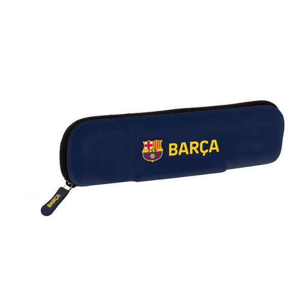 Safta F.C.Barcelona 1ª Equipacion 26/27 Portatodo Estrecho - Silicona - Cremallera - 20x5.5x2cm - Color Azul Noche
