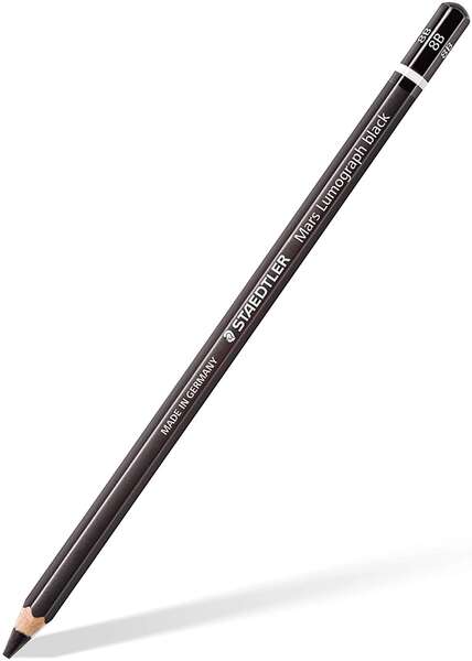 Staedtler Mars Lumograph Black Artist Pencil 100B Lapiz de Grafito - Mina 8B - Resistencia a la Rotura - Madera de Bosques Sostenibles · Pack de 12 uds.