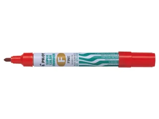 Pilot Super Color Rotulador Permanente Multisuperficie - Punta Fina de Fibra Conica - Tinta Base Alcohol Libre de Xileno - Cuerpo Metalico - Color Rojo · Pack de 12 uds.
