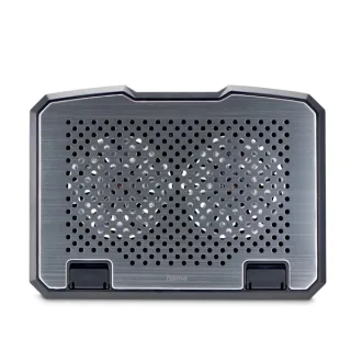 Hama Aluminium Base de Refrigeracion para Portatil hasta 15.6" - 2 Ventiladores de 12.5cm - Silencioso - Cable 40cm - USB-A - Luz LED - Inclinable - Antideslizante - Metalico - 37x27x3cm - C