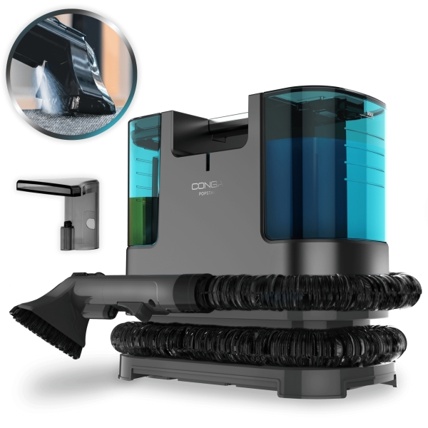 Cecotec Conga 3000 Carpet and Spot Clean L Aspirador para Tapicerias - 400W - Mangera de 1.2m - Spray Pulverizador - Depositos de Agua Limpia y Sucia Separados - Radio hasta 6m - Color Gris