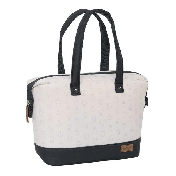 Safta Miffy Mum Moon Bolso de 8.26L - Compartimento con Cremallera - Interior Forrado - Asas de Mano - Espacio Amplio - Facil de Limpiar - 270x125x245mm - Color Blanco y Negro