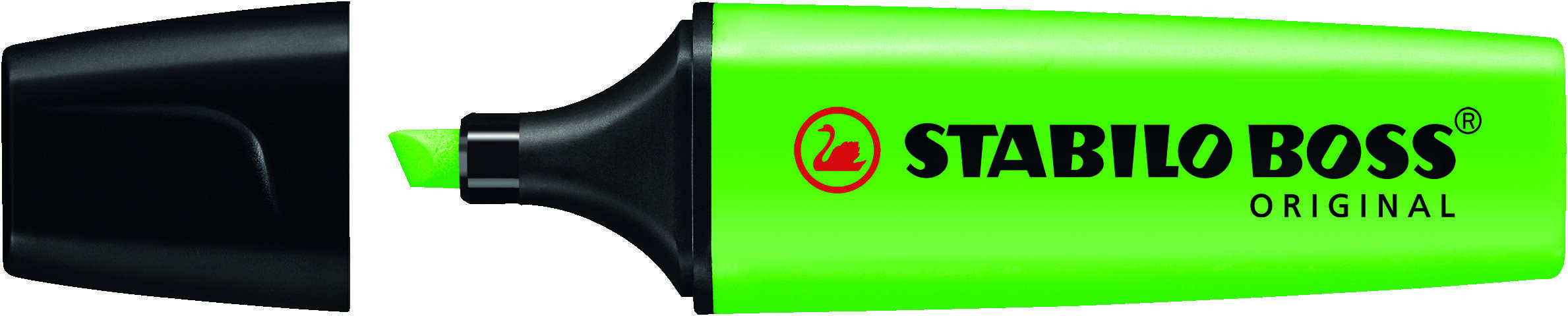 Stabilo Boss 70 Rotulador Marcador Fluorescente - Trazo entre 2 y 5mm - Recargable - Tinta con Base de Agua - Color Verde Fluorescente · Pack de 10 uds.