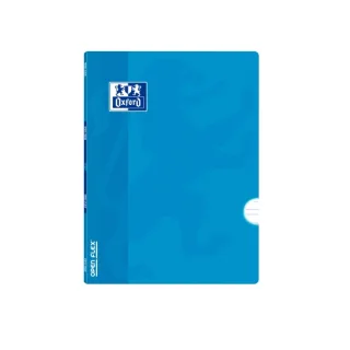 Oxford Libreta Grapada - Formato A5+ - 48 Hojas - Pauta de 3.5mm con Margen - Tapa de Plastico - Anti Traspaso de Tinta - Color Turquesa