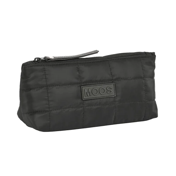 Safta Moos Capsula Neceser Compacto de 2L - Cremallera - Cuadradro - Acolchado - 230x80x120mm - Color Negro