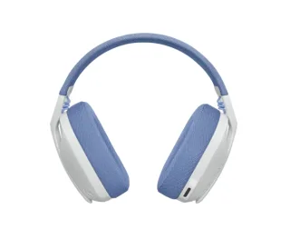 Logitech G435 Auriculares Gaming Inalambricos - Diadema Ajustable - Bluetooth LightSpeed - 2 Microfonos - Blanco Crudo y Lila