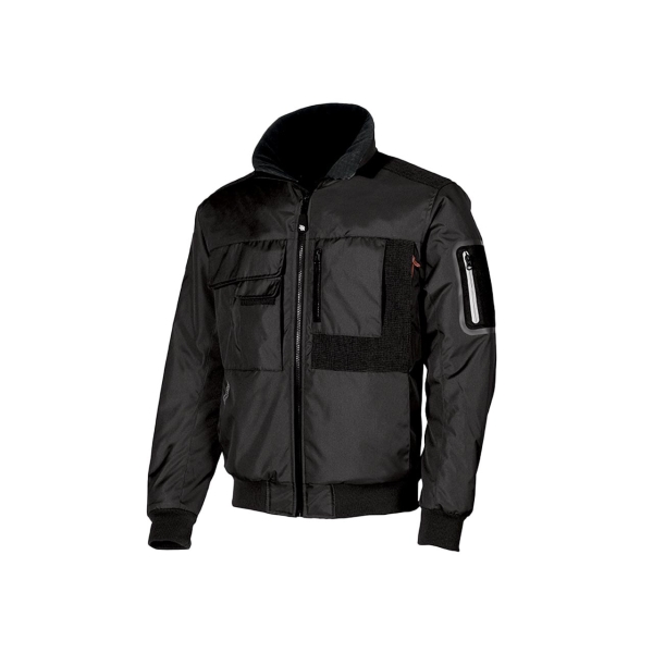 Upower Mate Bomber de Trabajo con Mangas Desmontables - Talla 2XL - Impermeable, Interior de Microfibra, Bolsillos con Tecnologia Avanzada, Refuerzos Anti-Desgaste, Proteccion DPI1 - Color N