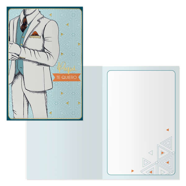 Dohe Pack de 6 Tarjetas de Felicitacion Dia del Padre - 11.5x17cm - Impresion a Todo Color - Estampaciones con Pelicula de Color - Estampacion en Seco - Papel Offset Blanco de 300gr - Incluy