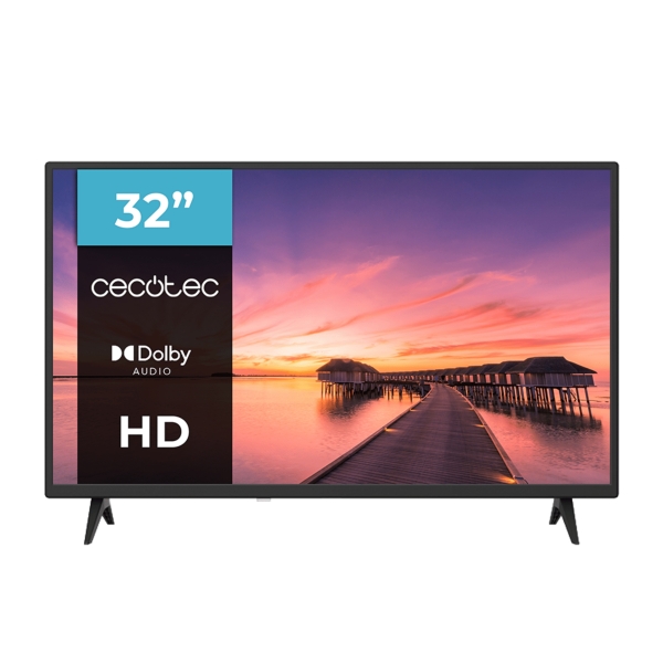 Cecotec 0 Series 0032 Televisor 32" LED con Resolucion HD - Sonido Dolby - Memoria Flash - Conexiones HDMI y USB - Color Negro