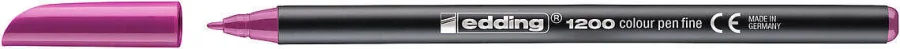 Edding 1200 Rotulador - Punta Redonda - Trazo 1mm. - Tinta con Base de Agua - Color Magenta · Pack de 5 uds.