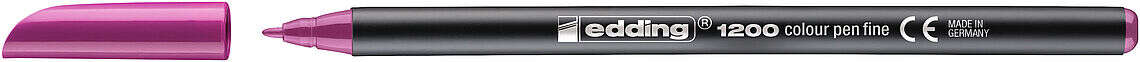 Edding 1200 Rotulador - Punta Redonda - Trazo 1mm. - Tinta con Base de Agua - Color Magenta · Pack de 5 uds.