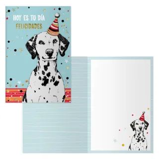 Dohe Pack de 6 Tarjetas de Felicitacion de Cumpleaños - 11.5x17cm - Impresion a Todo Color - Estampaciones con Pelicula de Color - Estampacion en Seco - Papel Offset Blanco de 300gr - Incluy