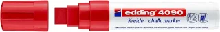 Edding 4090 Rotulador de Tiza Liquida - Punta Biselada - Trazo entre 4 y 15mm - Olor Neutro - Color Rojo · Pack de 5 uds.