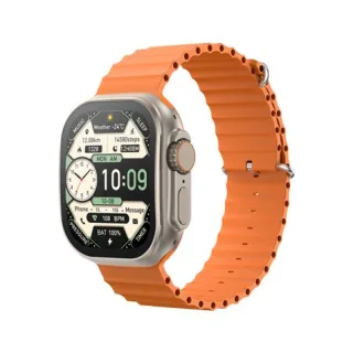 XO M11 Ultra Reloj Inteligente Smartwatch Pantalla Cuadrada 2,01" Curva - Llamadas BT - NFC - Multideporte - Tensiometro, Pulsometro y Control de Oxigeno - Cargador Magnetico - Color Naranja